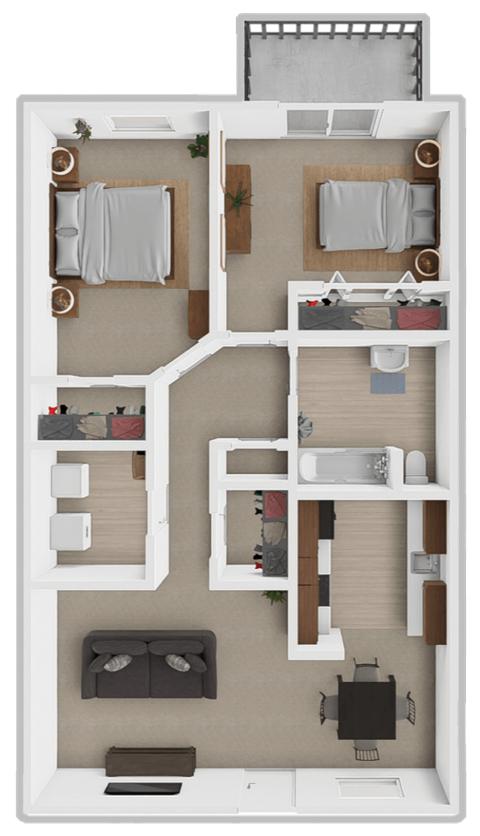 a floor plan of a house with a bedroom and a bathroom